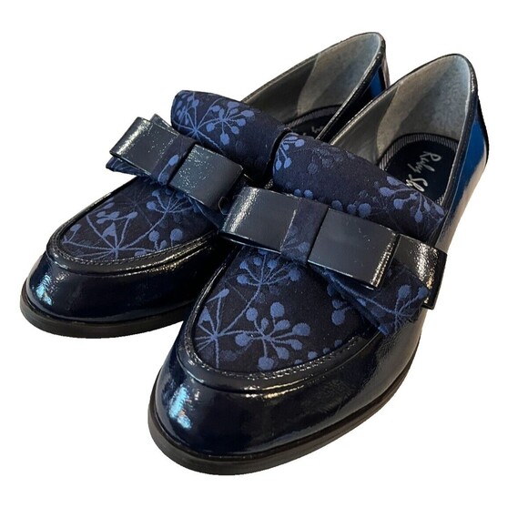 Ruby Shoo Blue Loafer Shoe Rockabilly Style Size 7 EU 38 NEW Blue & Black - Picture 1 of 10